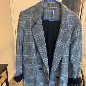FREE PEOPLE_Sporty Oversize Blazer_Black Combo_Size Medium